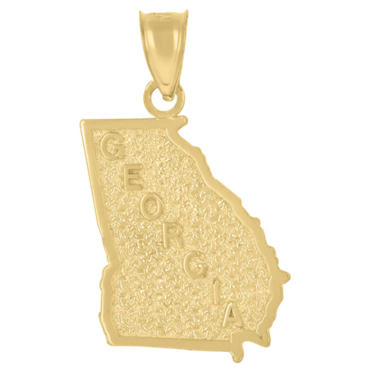 10K Yellow Gold Georgia State Charm