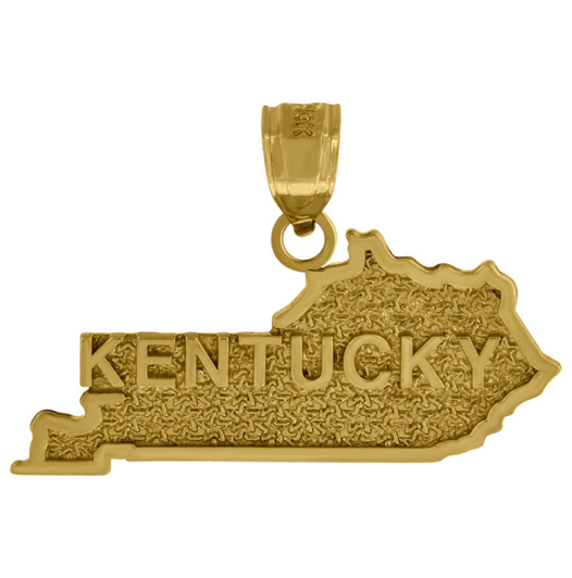 10k Yellow Gold Kentucky State Charm