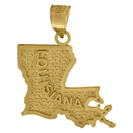 10k Yellow Gold Louisiana State Charm