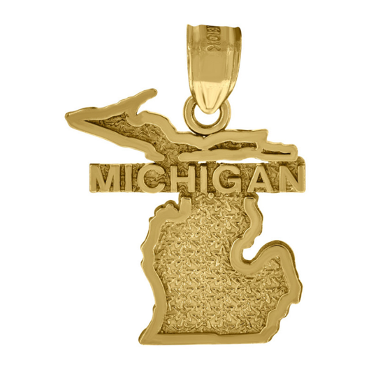 10k Yellow Gold Michigan State Charm