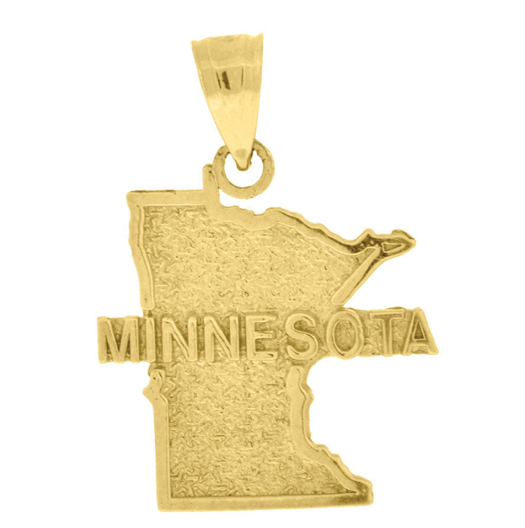 10K Yellow Gold Minnesota State Charm