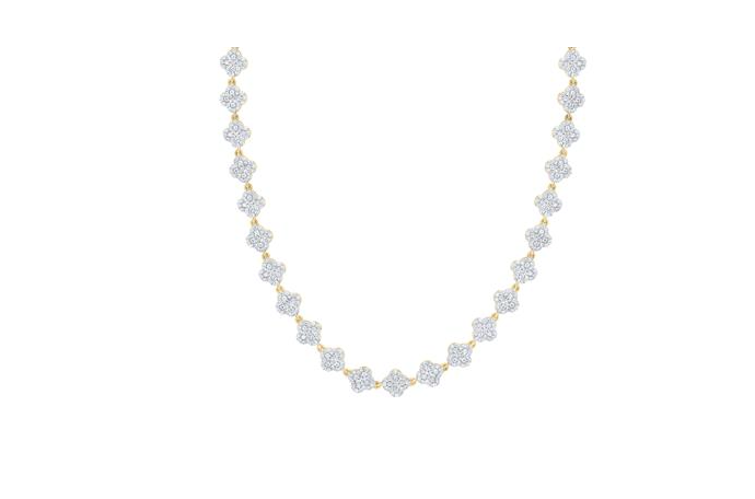 10K Diamond Clover Necklace