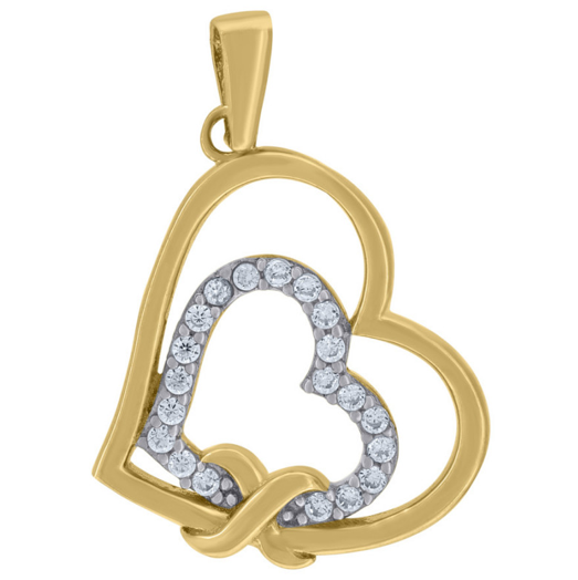 14K Forever Hearts Infinity Charm
