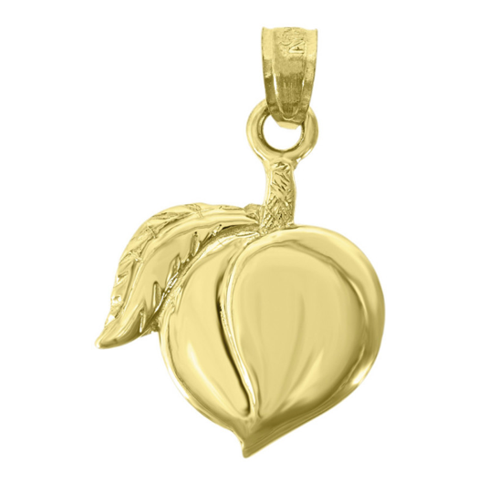 14k Georgia State Peach Fruit Charm