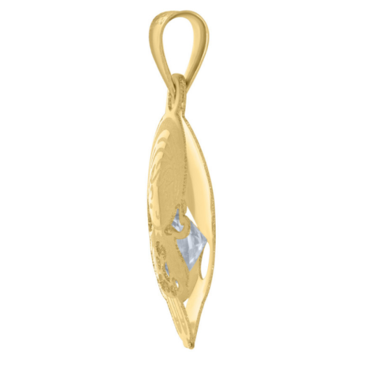 14k Baby Girl CZ Charm