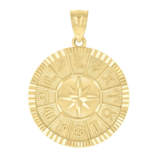 14k Yellow Gold Zodiac Signs Charm