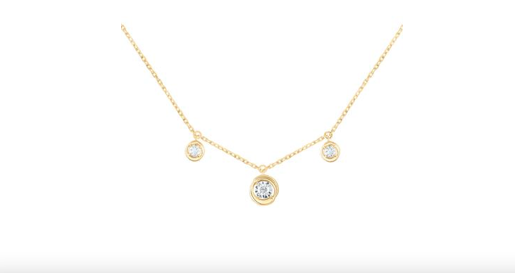 10k Round 1/5 Cttw Diamond Necklace