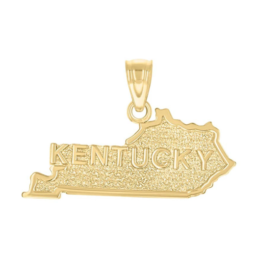 10k Yellow Gold Kentucky State Charm