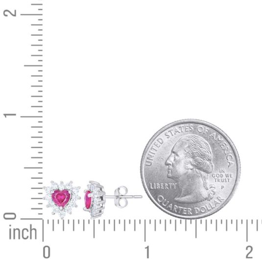 Sterling Silver Pink CZ Earrings
