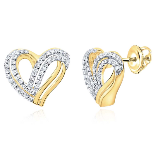 10k Gold 1/3 Cttw Diamond Gift Earrings