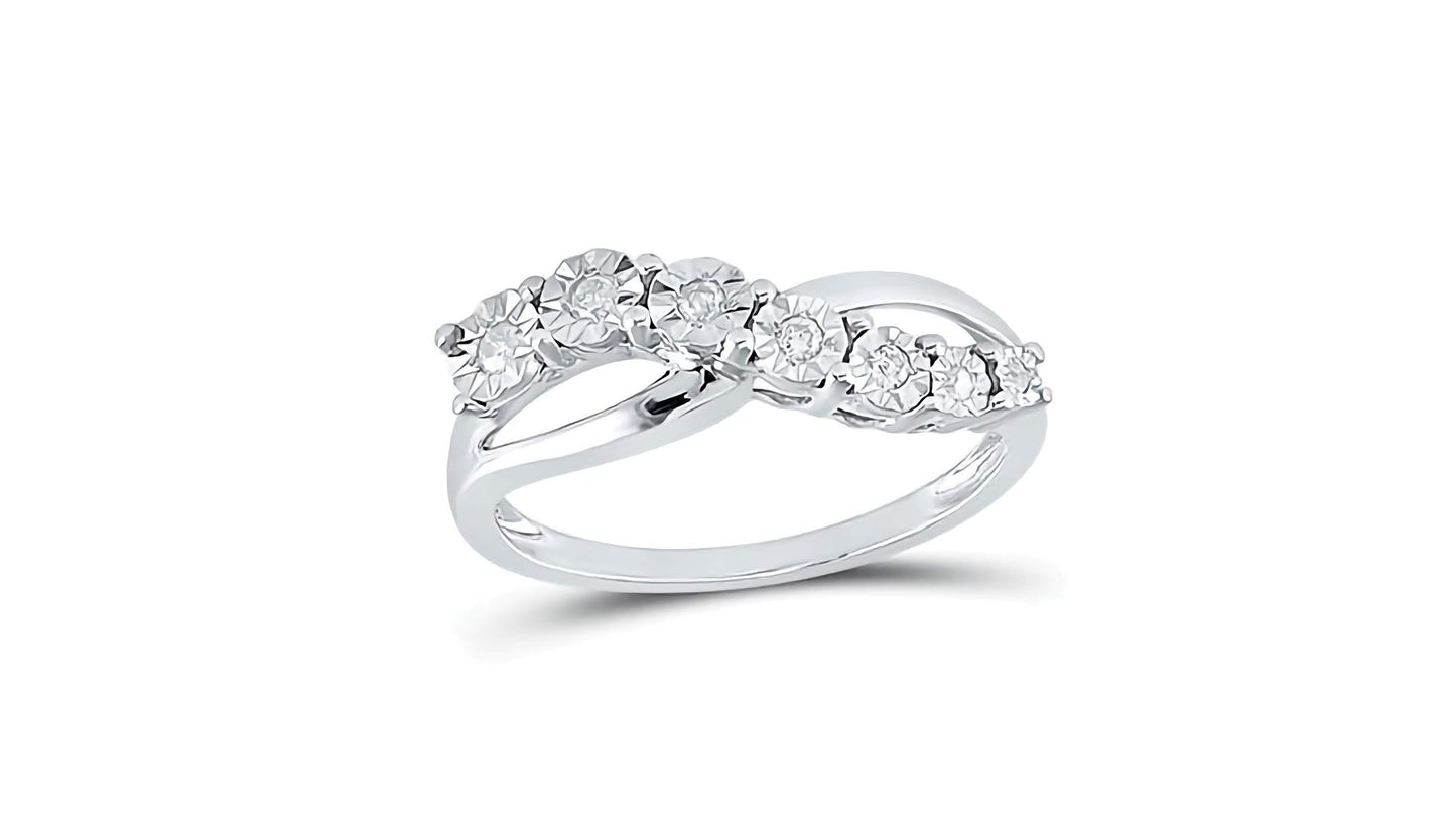 Sterling Silver Fashion Diamond Ring