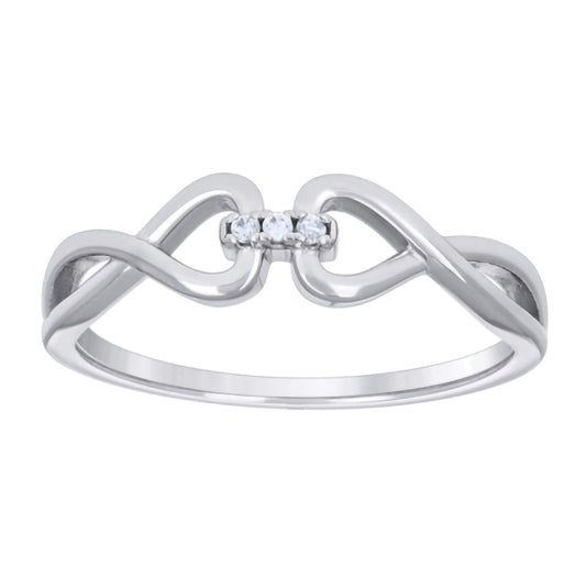 Sterling Silver Infinity White Sapphire Ring