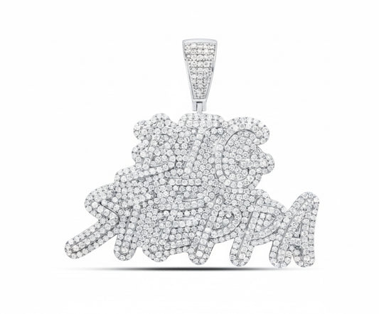 2.25 CTW natural diamond charm – BIG STEPPA pendant