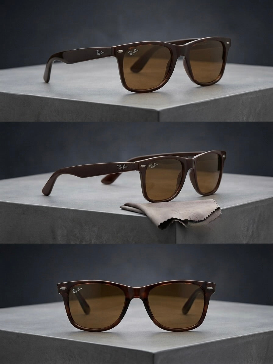 Classic retro brown lens sunglasses with lightweight frame and UV400 eye protection for men and women.