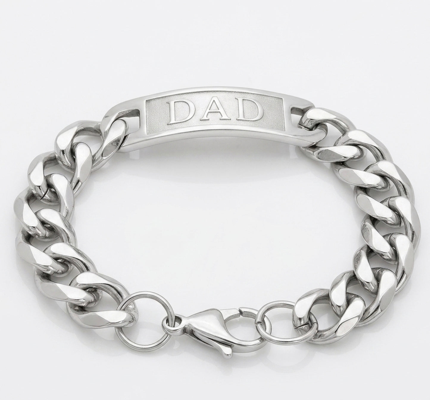 DAD Cuban link ID bracelet for men