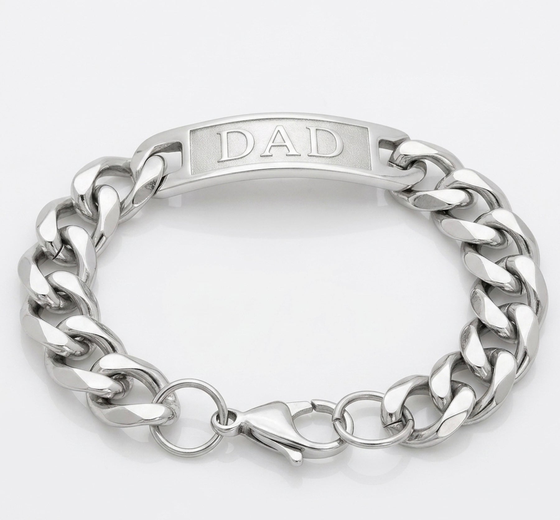 DAD Cuban link ID bracelet for men