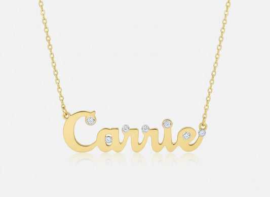 Women’s 10K gold Carrie diamond necklace