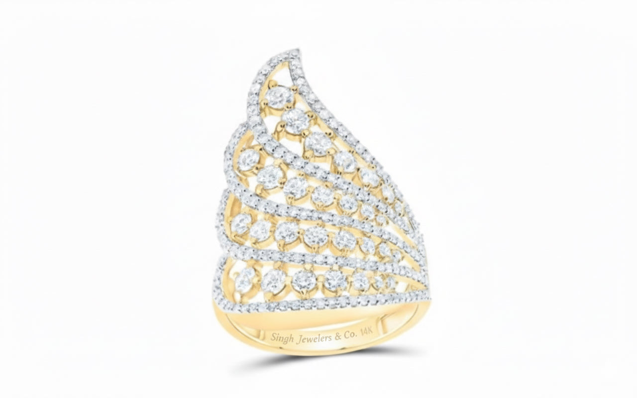 1.75 CTW Diamond Statement Ring in 14K Gold