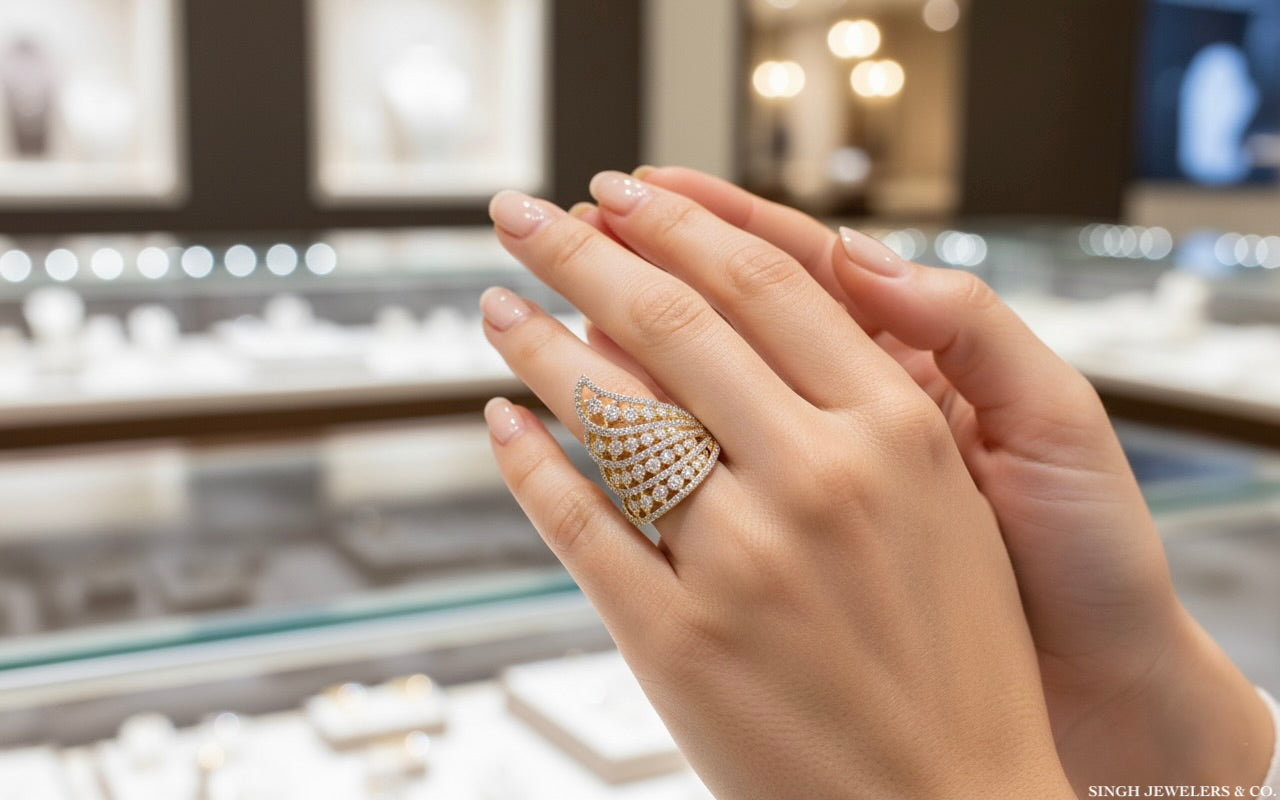 1.75 CTW Diamond Statement Ring in 14K Gold