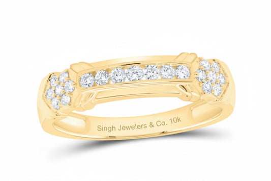 1/3 carat natural diamond men’s band in 10k gold