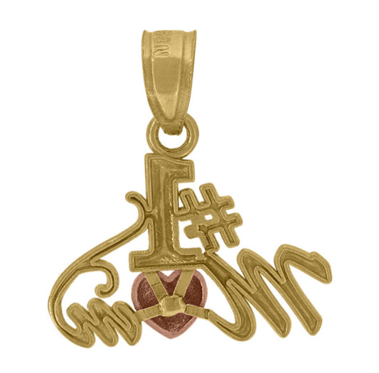 Gift set featuring 10K gold Mom charm and chain for Mother’s Day