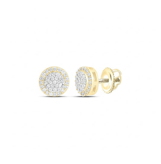 Round diamond fashion earrings with 1/5 CTW natural diamonds