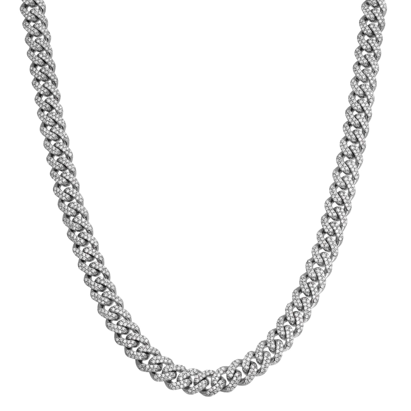 10K Round Diamonds Cuban Chain