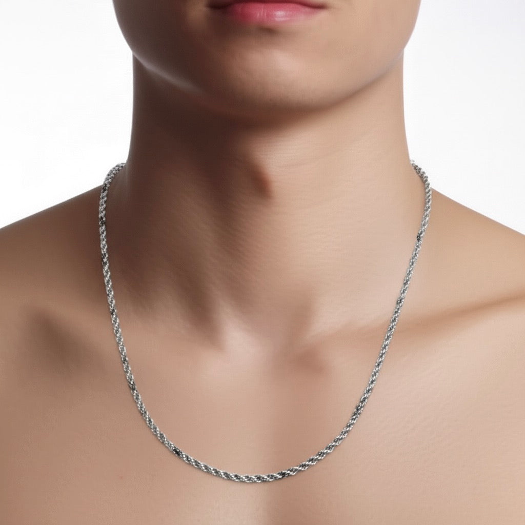 Stainless Steel 1.5mm Rope Chain 24"