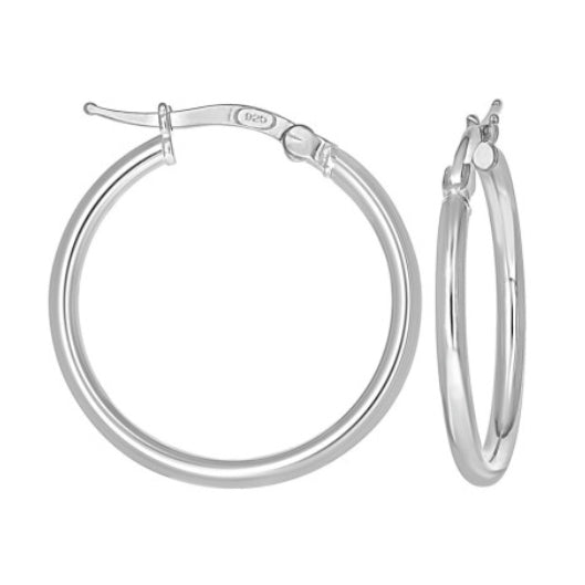 Sterling Silver 2mm Tube Hoop Earrings for Women, Minimalist Jewelry.