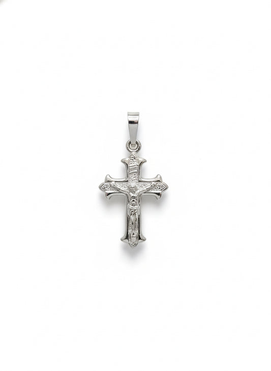 Sterling silver Jesus cross pendant religious faith jewelry