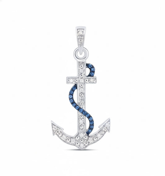 Nautical Anchor with diamond accents