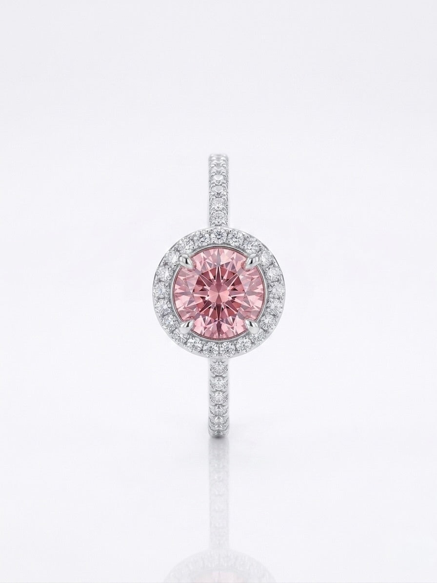 Elegant pink gemstone ring for women