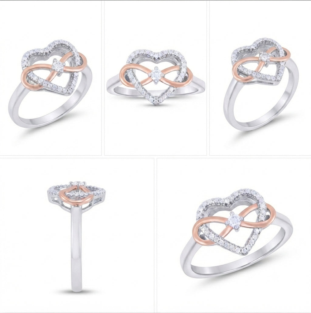 925 sterling silver infinity promise ring for women