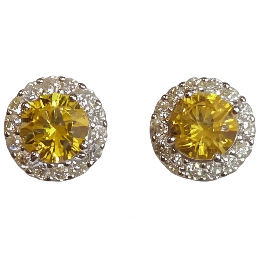 Sterling Silver Moissanite Earrings – 0.79 Ct, Screw Backs