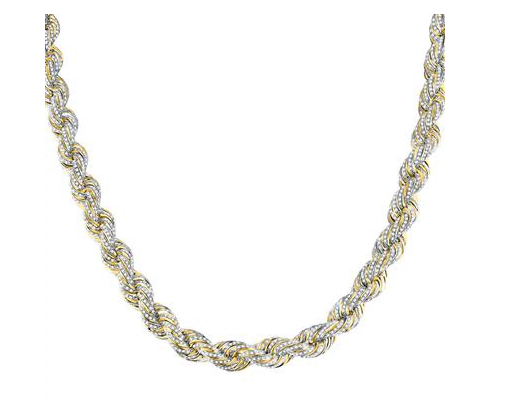 10K Diamond Rope Chain