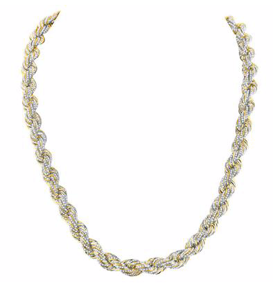 10K Diamond Rope Chain