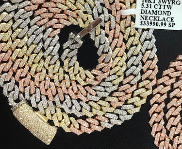 Mens Diamond Cuban Necklace