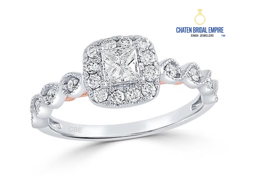Princess Cut Bridal Engagement Ring