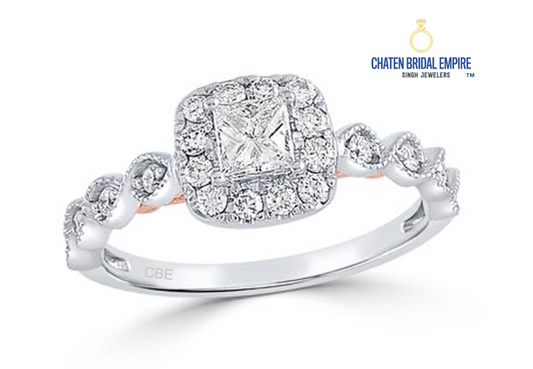 Princess Cut Bridal Engagement Ring