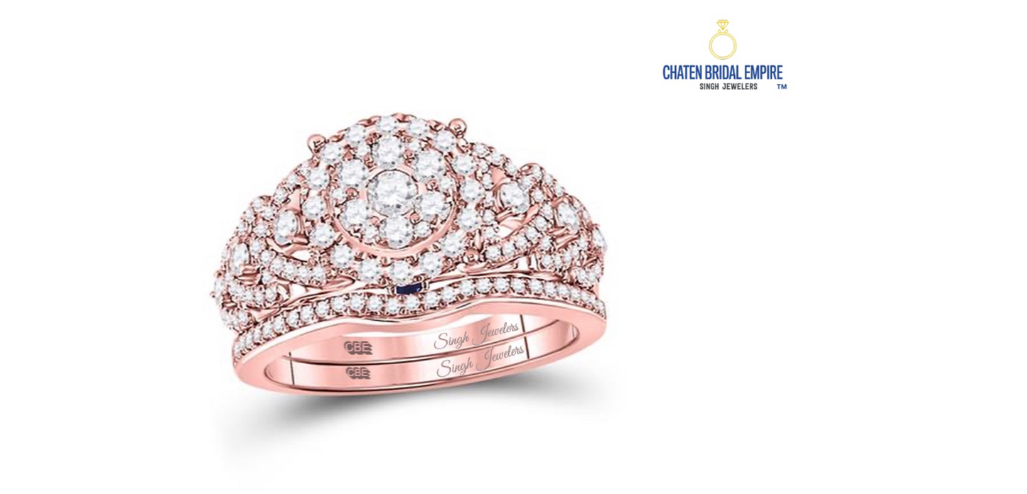 14K Ria Bridal Wedding Ring Set
