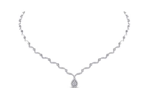 14K Diamond Teardrop Necklace
