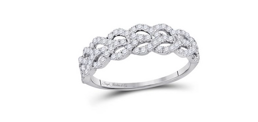 10K White Gold Dia Fashion Band