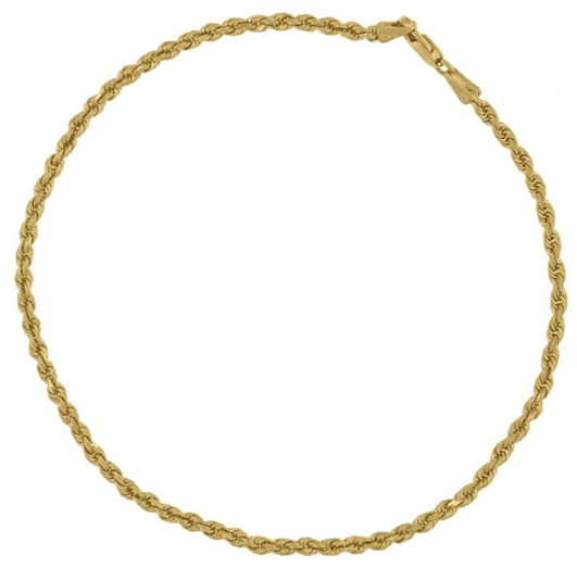 10kt-Gold Solid Rope Chain 2mm