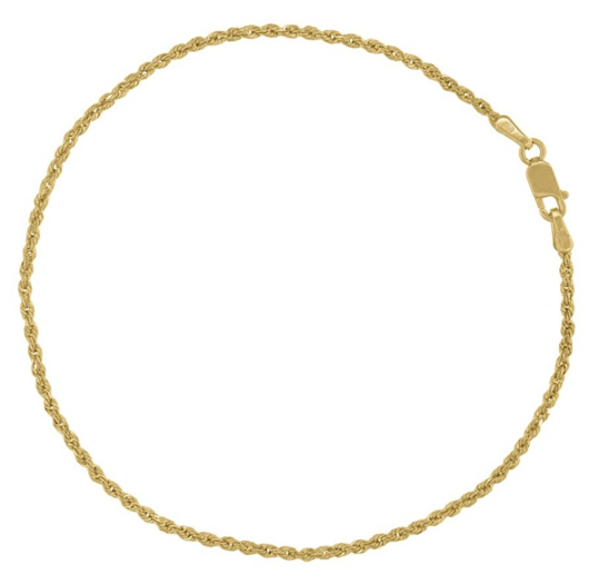 10kt-Gold Solid Rope Chain 1mm