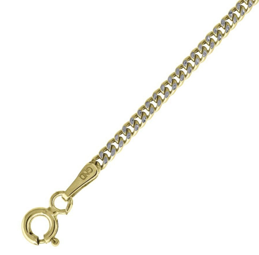 10kt-Gold Hollow Pave Cuban Chain 2.2mm