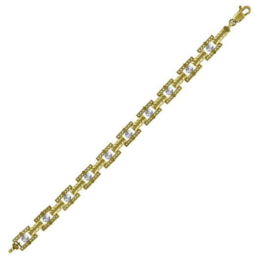 10kt Two-Tone Link Bracelet