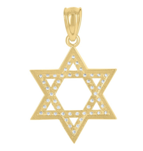 10kt Star Of David Symbol Religious Charm Pendant