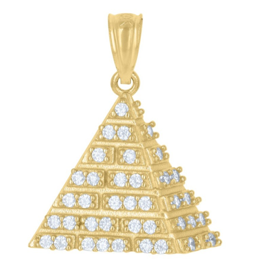 10kt Pyramid Egyptian Charm Pendant