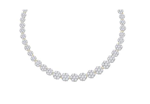 14K Cocktail Diamond Necklace