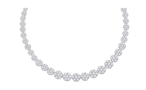 14K Cocktail Diamond Necklace